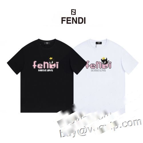 フェンディコピー ランキング商品 ブランド FENDI 2023 半袖Tシャツ 2色可選 乾きやすい