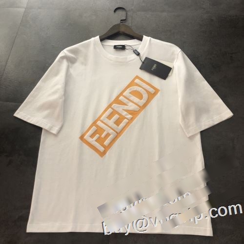 フェンディ FENDI 日本未入荷モデル 2023 ブランド コピー 半袖Tシャツ 柔らかい手触り 2色可選