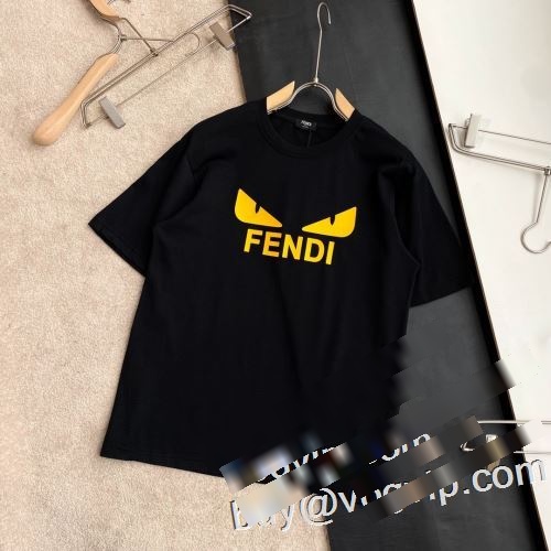 フェンディ FENDI 2色可選 2023 品質保証定番人気 スーパーコピー激安市場直営店 半袖Tシャツ 吸汗速乾