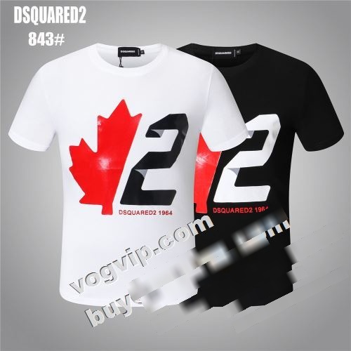  半袖Tシャツ 自然な肌触り DSQUARED2コピー  2022  【人気ブログ掲載】 2色可選 ディースクエアードコピー  