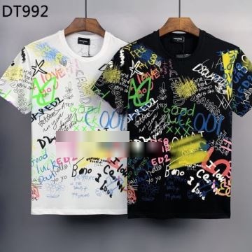 配色切替 2色可選 今からの季節にピッタリ！ 半袖Tシャツ 2022 ディースクエアードコピー DSQUARED2コピー  