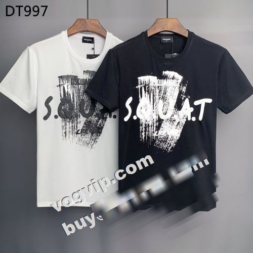  DSQUARED2コピー 半袖Tシャツ 2022 個性派 2色可選 肌に馴染みやすい ディースクエアードコピー  