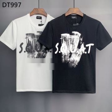 DSQUARED2コピー 半袖Tシャツ 2022 個性派 2色可選 肌に馴染みやすい ディースクエアードコピー 