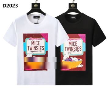 大人っぼい ムダな装飾を排したデザイン  DSQUARED2コピー  半袖Tシャツ 2022 2色可選  ディースクエアードコピー    