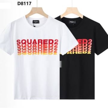 ランキング商品 2色可選 2022  ディースクエアードコピー 半袖Tシャツ DSQUARED2コピー 収縮性のある  