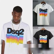 ディースクエアード偽物ブランド人気定番2023 赤字超特価セールDSQUARED2偽物ブランド半袖Tシャツ2色可選 