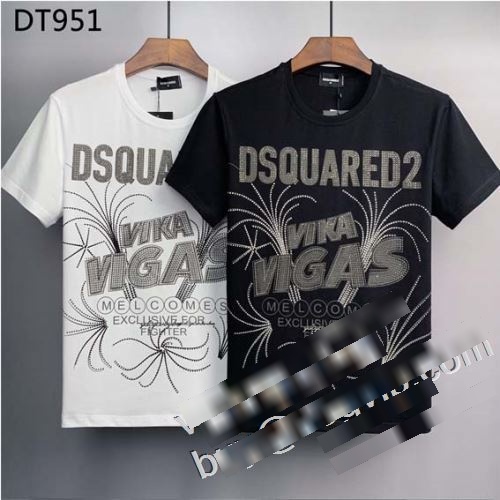 DSQUARED2ブランドコピー 半袖Tシャツ2色可選2023新作入荷定番人気ディースクエアードスーパーコピー 激安