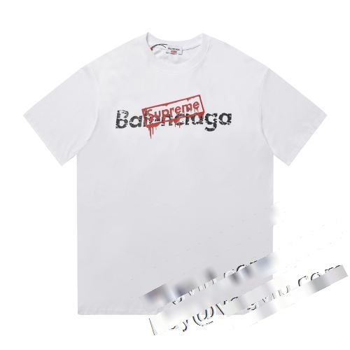 海外限定ライン 2023 シュプリーム 半袖Tシャツ BALENCIAGA X Supreme 3色可選 肌に馴染みやすい