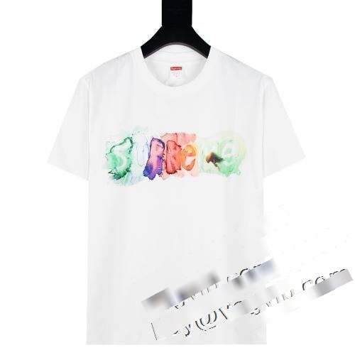 海外セレブ愛用 2023 シュプリーム 半袖Tシャツ 優しいフィット感 Supreme 23SS WATERCOLOR TEE 2色可選 セール中