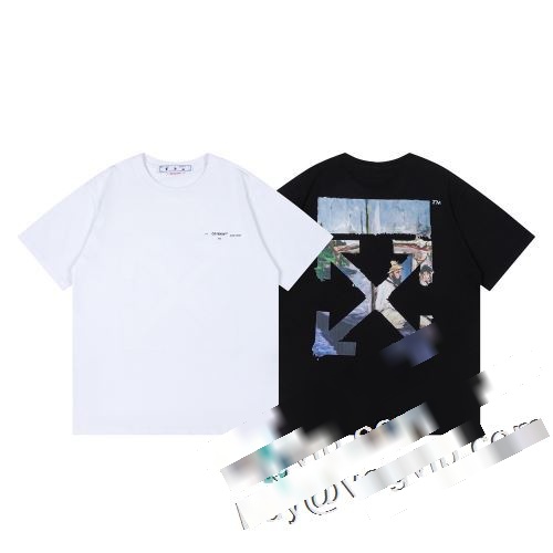 爆買い低価2023年春夏新作大人気 OFF-WHITE オフホワイト偽物ブランド半袖Tシャツ2色可選 抜群な存在感