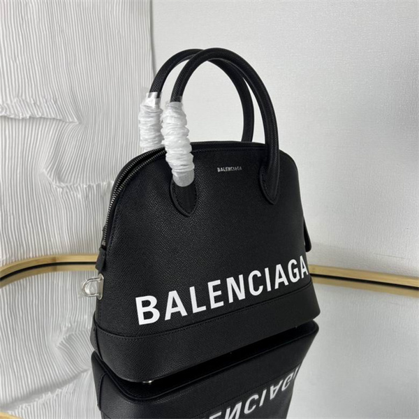 BALENCIAGA スーパーコピー ハンドバッグ ブラック ロゴ プリント バレンシアガ 