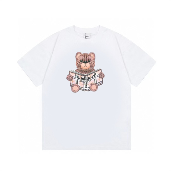 バーバリー BURBERRY コピー Ｔシャツ 熊 ぬいぐるみ シリーズ プリント柄 綿