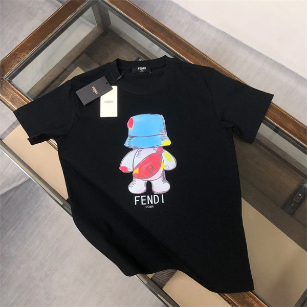 FENDI スーパーコピー Ｔシャツ クマ 熊 かわいい 純綿生地 2色 フェンディ