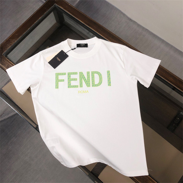 フェンディ コピー Ｔシャツ ロゴ プリント 柄 2色 100%コットン ユニセックス FENDI