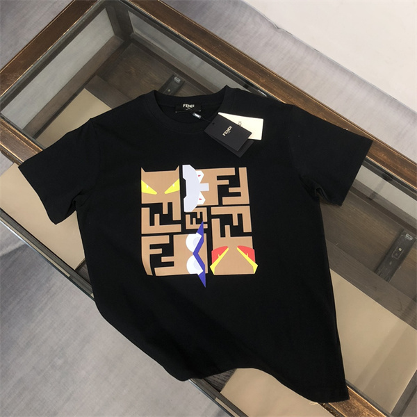 FENDI スーパーコピー Ｔシャツ ロゴ プリント モンスター バグズアイ フェンディ