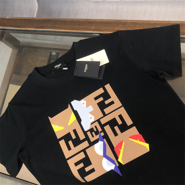FENDI スーパーコピー Ｔシャツ ロゴ プリント モンスター バグズアイ フェンディ