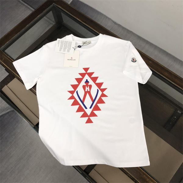 モンクレール コピー Ｔシャツ ロゴ プリント入り 半袖 スキー カジュアル MONCLER