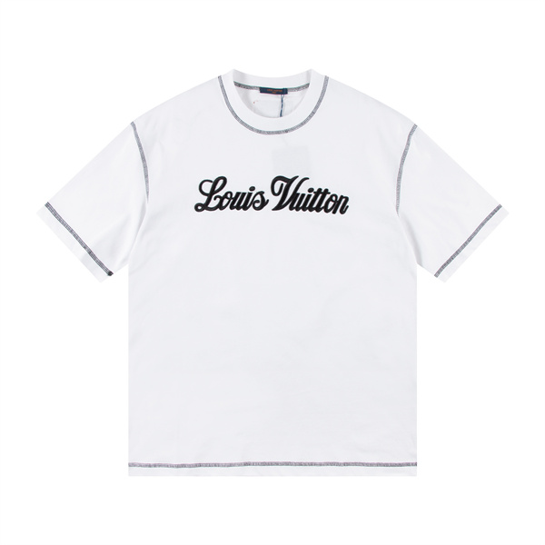 LOUIS VUITTON 偽物 Ｔシャツ スーパーコピー ロゴ 100%コットン 2色 ルイヴィトン