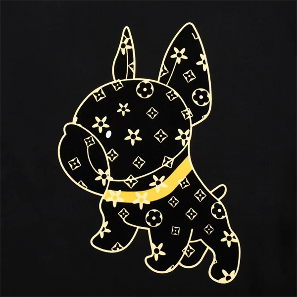 ルイヴィトン コピー Ｔシャツ フレンチブルドッグ モノグラム ロゴ プリント LOUIS VUITTON