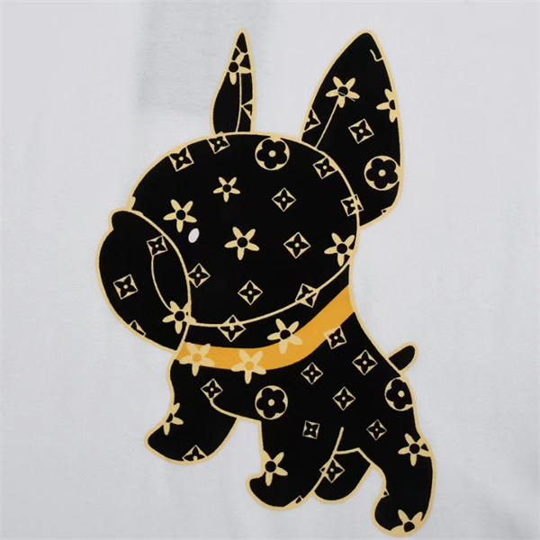 ルイヴィトン コピー Ｔシャツ フレンチブルドッグ モノグラム ロゴ プリント LOUIS VUITTON