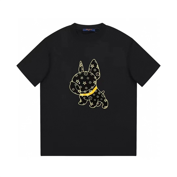 ルイヴィトン コピー Ｔシャツ フレンチブルドッグ モノグラム ロゴ プリント LOUIS VUITTON