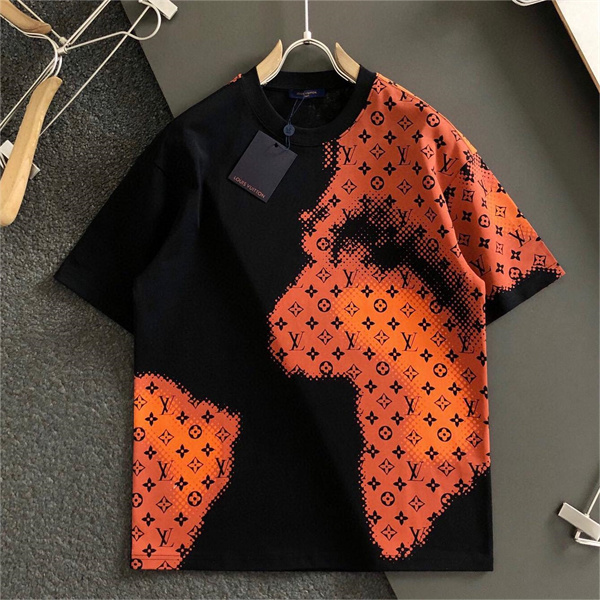 ルイヴィトン スーパーコピー Ｔシャツ ロゴ モノグラム プリント柄 LOUIS VUITTON