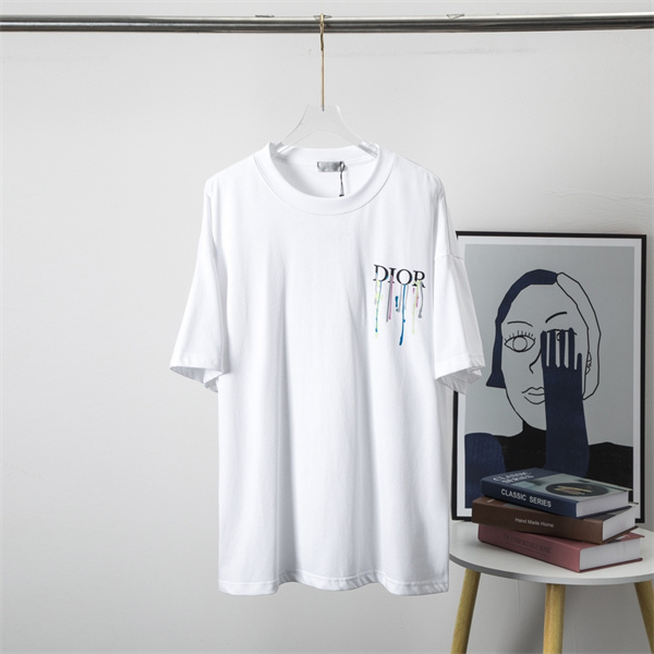 DIOR スーパーコピー Ｔシャツ ロゴ プリント柄 純綿生地 ユニセックス ディオール