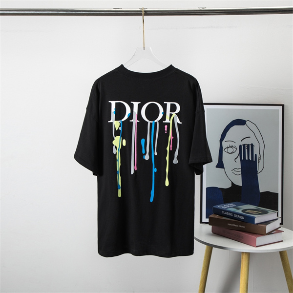 DIOR スーパーコピー Ｔシャツ ロゴ プリント柄 純綿生地 ユニセックス ディオール