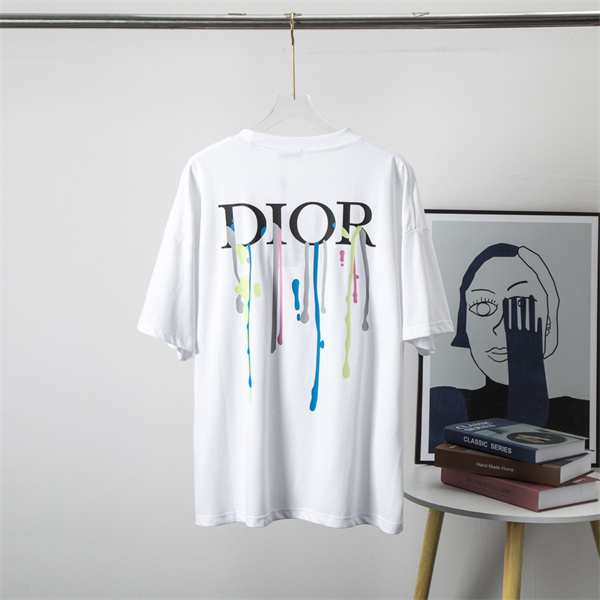 DIOR スーパーコピー Ｔシャツ ロゴ プリント柄 純綿生地 ユニセックス ディオール