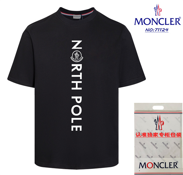 モンクレール スーパーコピー Ｔシャツ ロゴ プリント ワッペン ユニセックス 2色 MONCLER