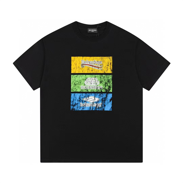 2024春の雰囲気 BALENCIAGA コピー Ｔシャツ ロゴ プリント 純綿生地 ユニセックス バレンシアガ