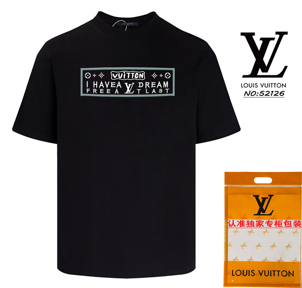 ルイヴィトン コピー Ｔシャツ ロゴ プリント 純綿生地 3色 ユニセックス LOUIS VUITTON