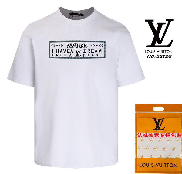 ルイヴィトン コピー Ｔシャツ ロゴ プリント 純綿生地 3色 ユニセックス LOUIS VUITTON