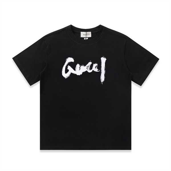 GUCC1 X バレンシアガ スーパーコピー Ｔシャツ コラボ 落書き ロゴ プリント 2色 BALENCIAGA