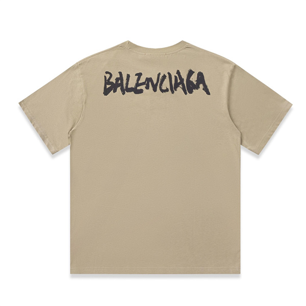 GUCC1 X バレンシアガ スーパーコピー Ｔシャツ コラボ 落書き ロゴ プリント 2色 BALENCIAGA