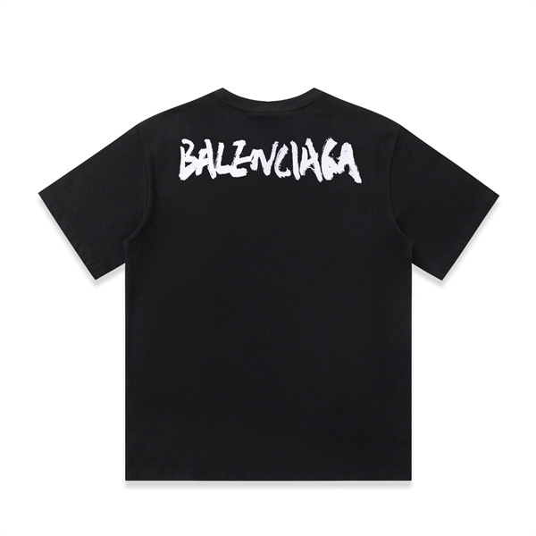 GUCC1 X バレンシアガ スーパーコピー Ｔシャツ コラボ 落書き ロゴ プリント 2色 BALENCIAGA