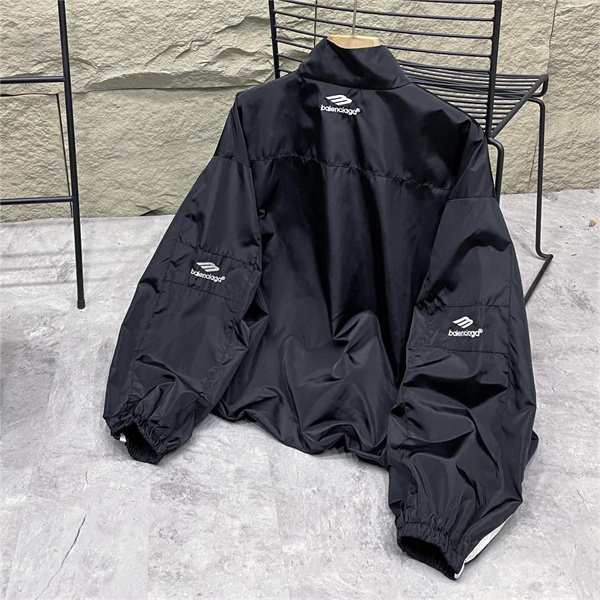 BALENCIAGA スーパーコピー ジャケット 3Bロゴ 刺繡 tracksuit 調節ドロスト バレンシアガ