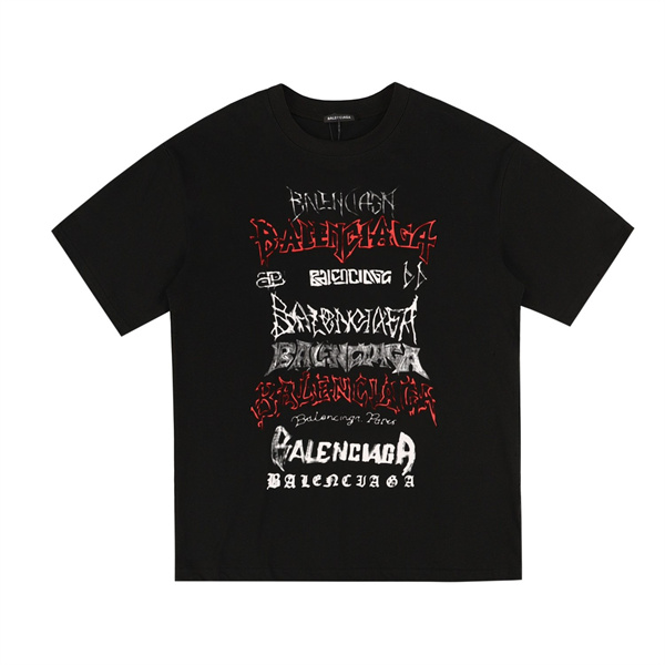 バレンシアガ スーパーコピー Ｔシャツ ゴシック ロゴ プリント ストリート系 BALENCIAGA 