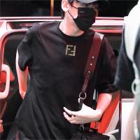 FENDI コピー Ｔシャツ FFロゴ 貼り付け 100%コ...