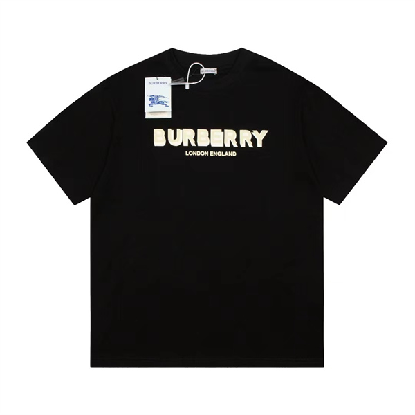 大ヒットBURBERRY SS24  重ねロゴブランドTシャツ バーバリー2色展開ユニセックス