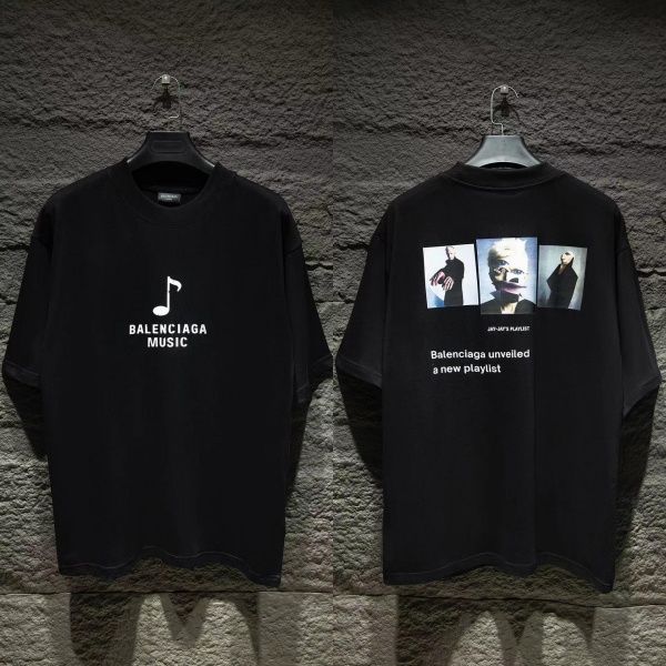 お洒落格上げ BALENCIAGA Music 24新入荷バレンシアガコピー半袖Tシャツ 男女兼用