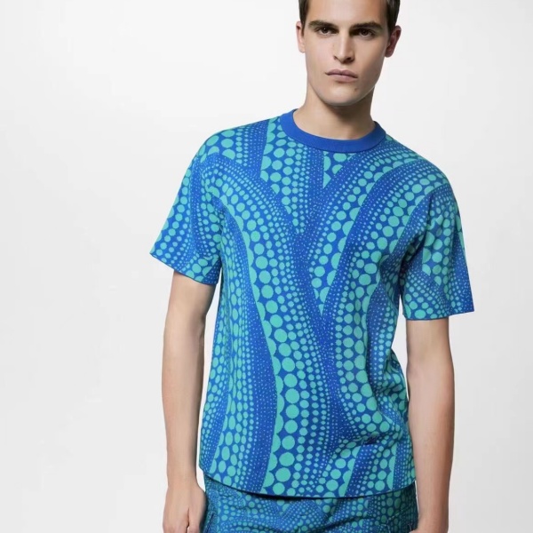 超完璧なコラボ LOUIS VUITTON × Yayoi Kusama 個性 半袖Tシャツコピー男女兼用