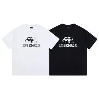 人気 BALENCIAGAコピー バレンシアガ ロゴプリントの半袖クルーネックTシャツ
