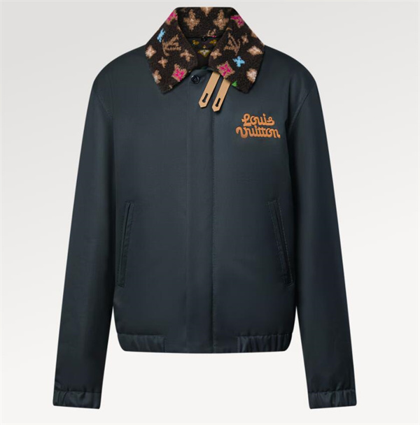 ルイヴィトン（LOUISVUITTON）コピー：モノグラムスエード襟コットンパイロットジャケット
