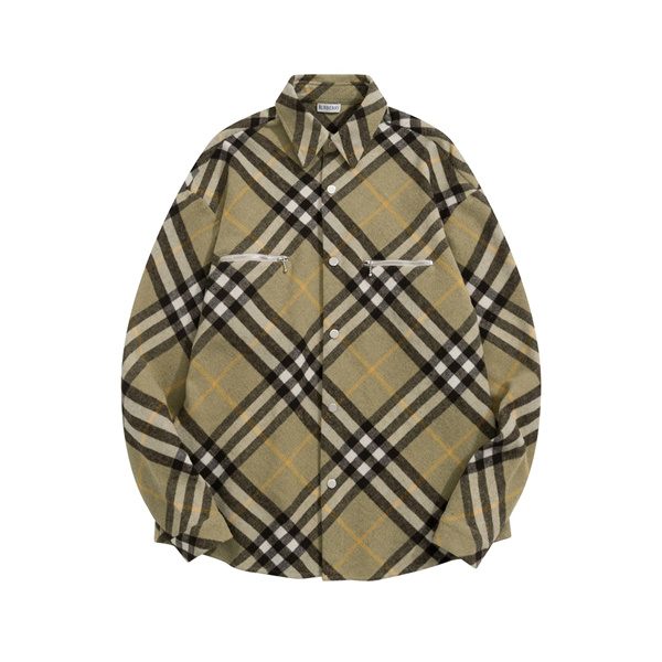 バーバリー(BURBERRY) スーパーコピー 新作「チェック ウールブレンド オーバーシャツ」がファッション界に登場コピー