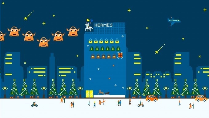 エルメスのプレイグラウンドが銀座ソニーパークに登場、巨大スクリーンでインタラクティブなゲームを体感コピー
