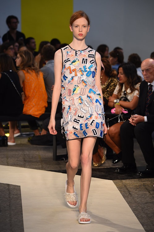 MSGM 2015年春夏コレクション - 小鳥と音楽が共存する、現代的なストリートMIXコピー