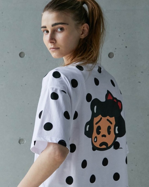 フラボア×オサムグッズ初コラボ、キャラ入り水玉Tシャツ＆フェイス型バッグなどコピー