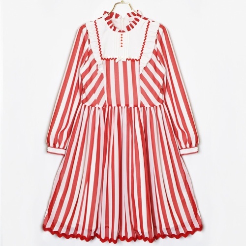 エミリーテンプルキュート「ハンバーガー＆ポテト」モチーフのアクセサリー、制服風ストライプドレスもコピー
