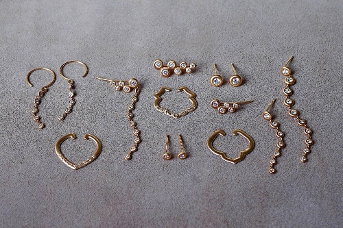 トーカティブ新作ジュエリー「パフ」ゴールド×ダイヤモンドの繊細なピアス、紋様モチーフのイヤーカフもコピー トーカティブ新作ジュエリー「パフ」ゴールド×ダイヤモンドの繊細なピアス、紋様モチーフのイヤーカフもコピー